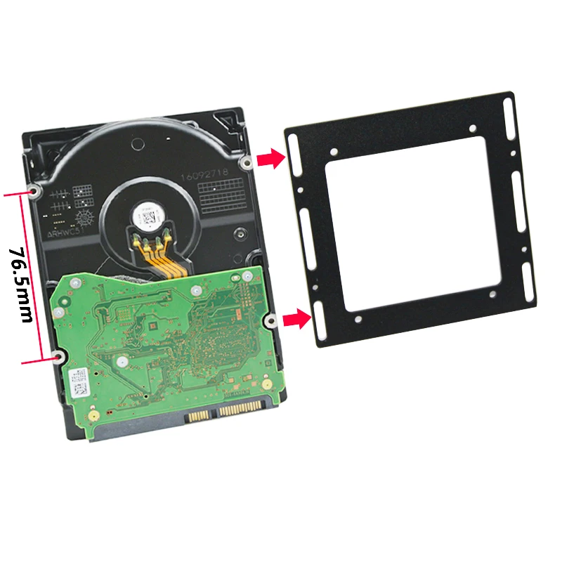 Distancia del orificio del disco duro de 3,5 pulgadas distancia del orificio del marco de conversión 76,5 a 44,5mm accesorios del disco duro del chasis - imagen 2