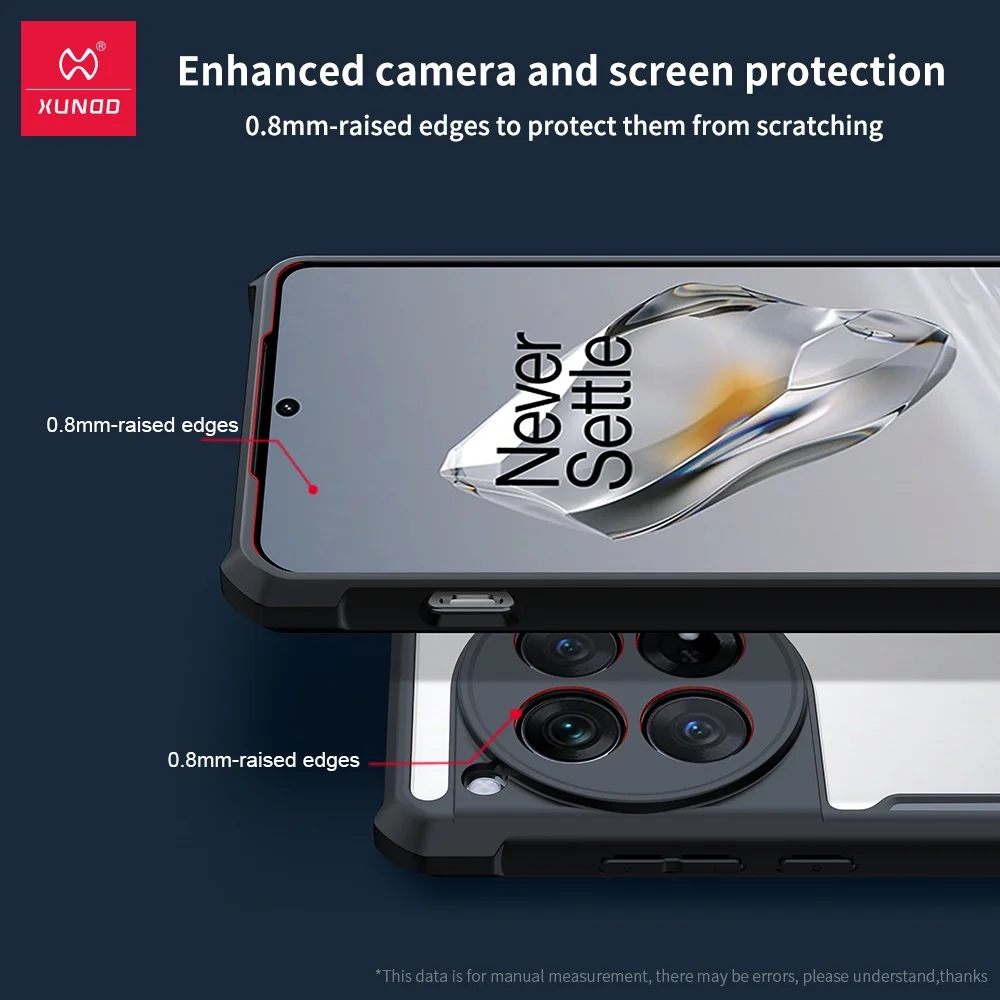 Para OnePlus 12 Funda XUNDD Hermosas Airbags a Prueba de Golpes Transparente PC + TPU Parachoques - imagen 4
