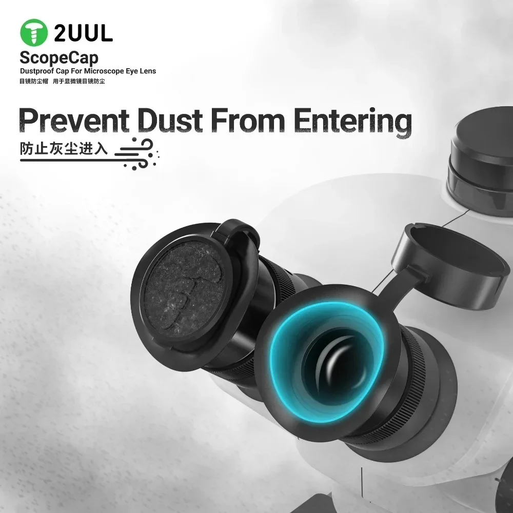 2UUL MS81 ScopeCap Microscopio Ocular Cubierta antipolvo Cubierta de protección contra el polvo para accesorios de microscopio trinocular binocular estéreo - imagen 5
