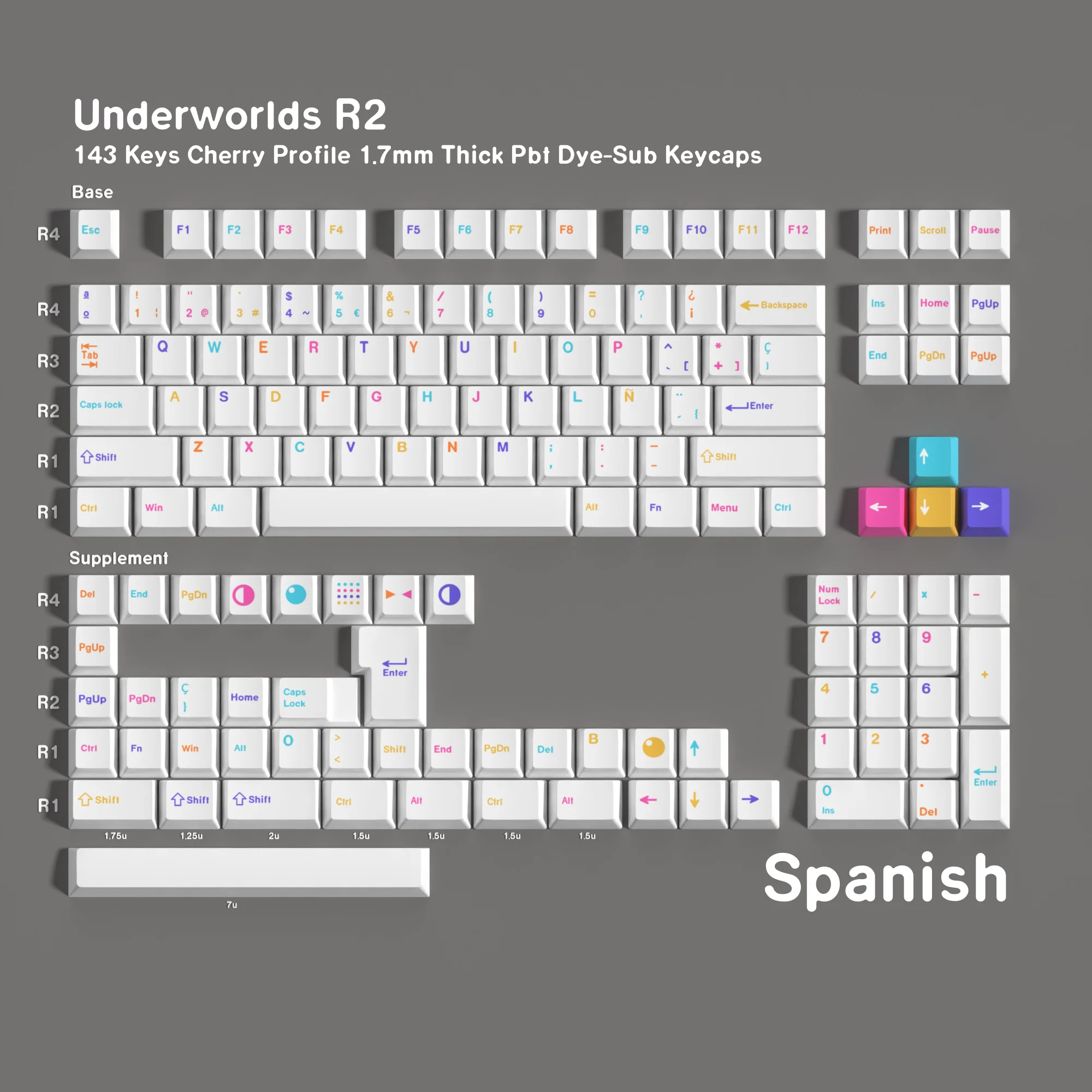 Teclas ISO DE FR ES PBT Cherry Keycap Dye Sub para teclado mecánico Gaming diseño ISO teclado personalizado DIY teclas - imagen 5