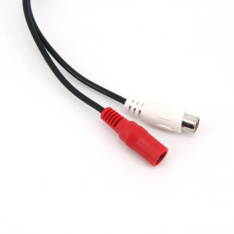 Mini micrófono pastilla Monitor de sonido pastilla de Audio DC 12V RCA Cable de alimentación para cámara de vídeo Cctv DVR - imagen 4