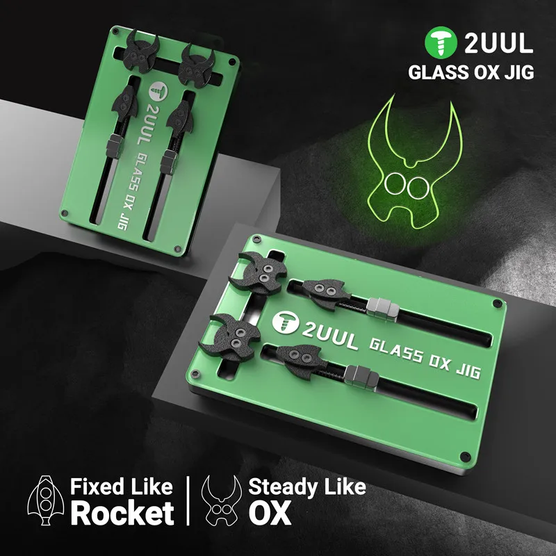 Soporte PCB 2UUL BH21 con vidrio resistente al calor para mantenimiento de teléfonos móviles, plantilla de buey de vidrio, accesorio de reparación de soldadura de placa base - imagen 3