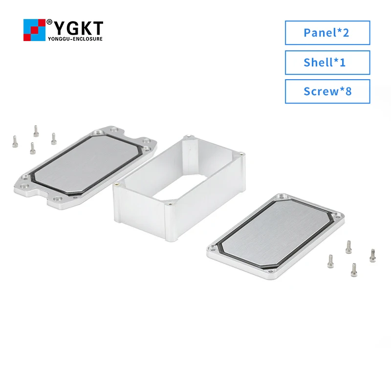 Carcasa de aluminio para instrumentos, Caja impermeable eléctrica para exteriores, longitud personalizable, 140x85mm, L05A - imagen 2