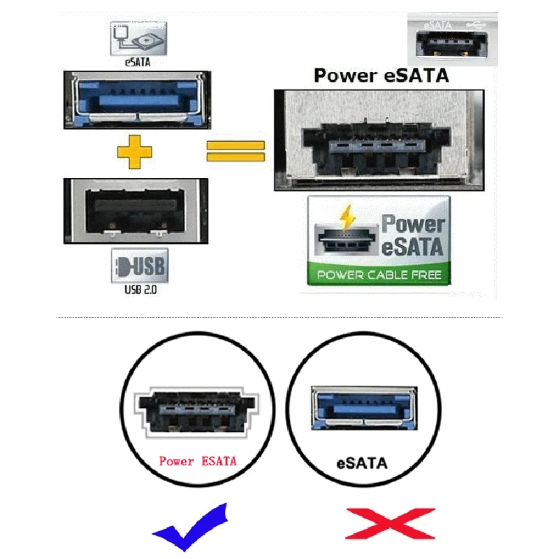 Esata-Adaptador de Cable de disco duro Usb, 12v, 5v, Combo a 22 Pines, Sata, 2,5 pulgadas - imagen 4