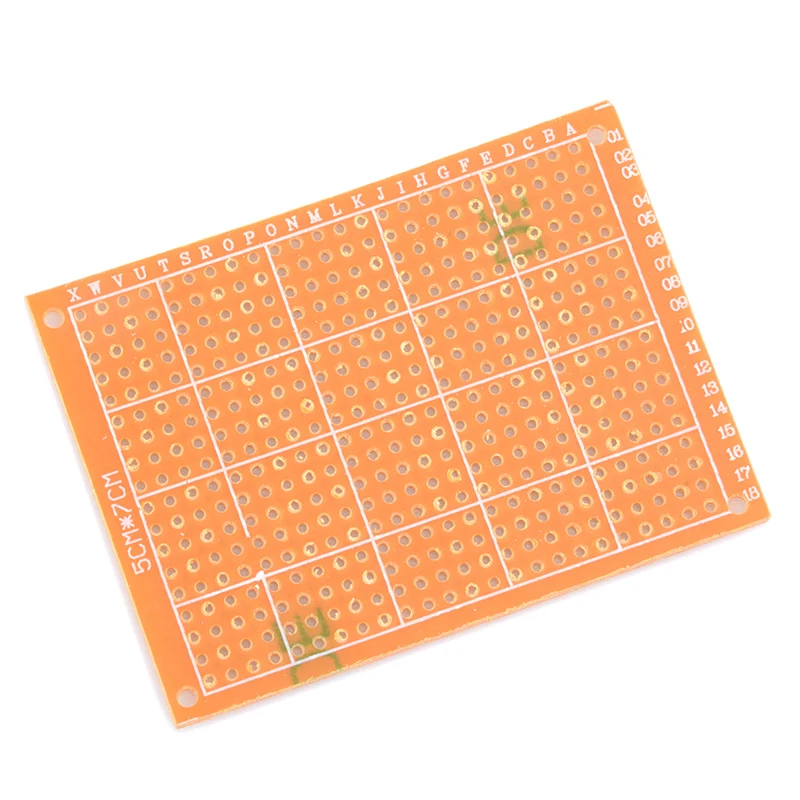 10 Uds 5*7 PCB 5x7 PCB 5cm 7cm DIY prototipo de papel PCB placa Universal amarillo - imagen 2