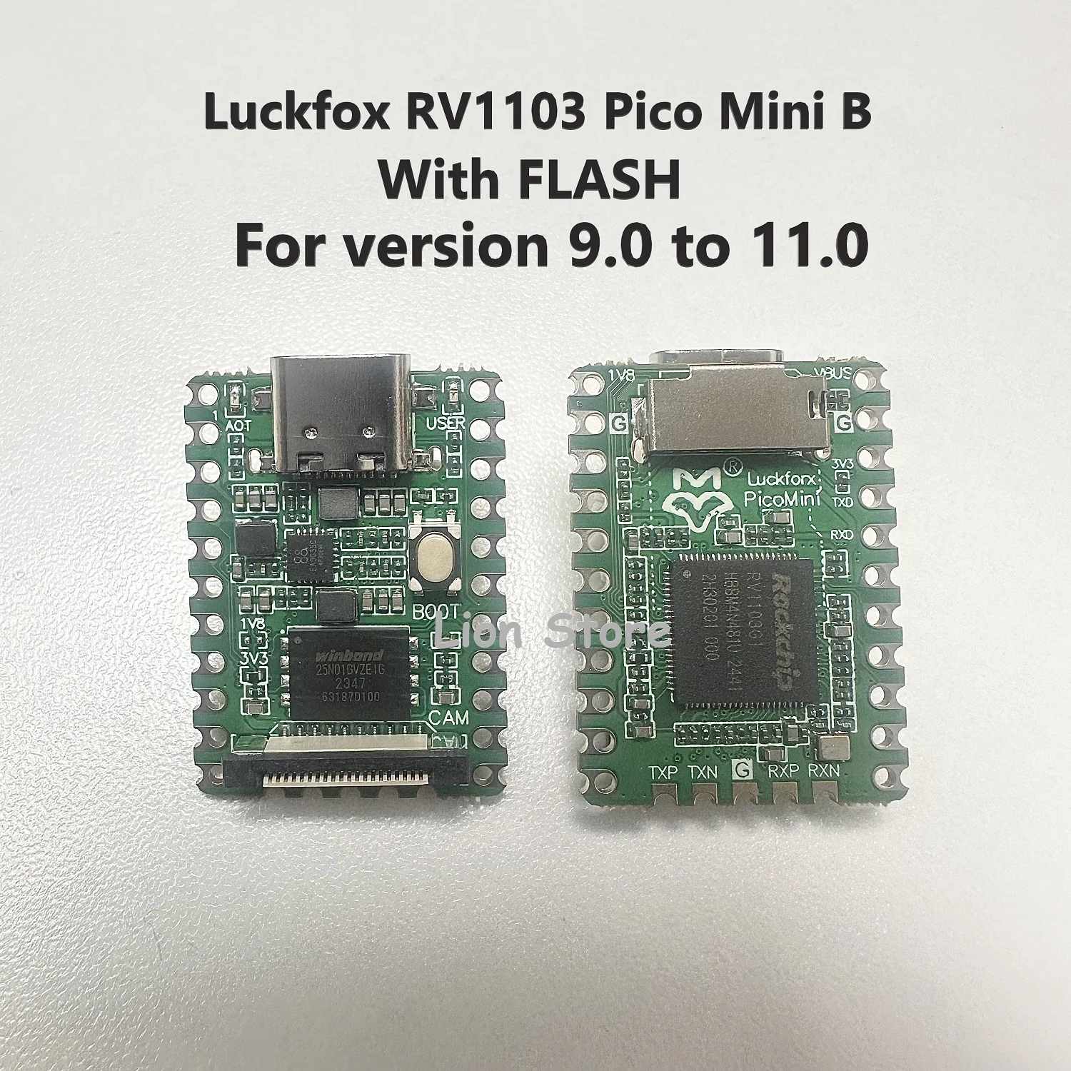 Luckfox RV1103 Pico Mini B con placa de desarrollo FLASH 64MB RAM, 128MB Flash para versiones 9,0 a 11,0 0.5TOPS AI power
