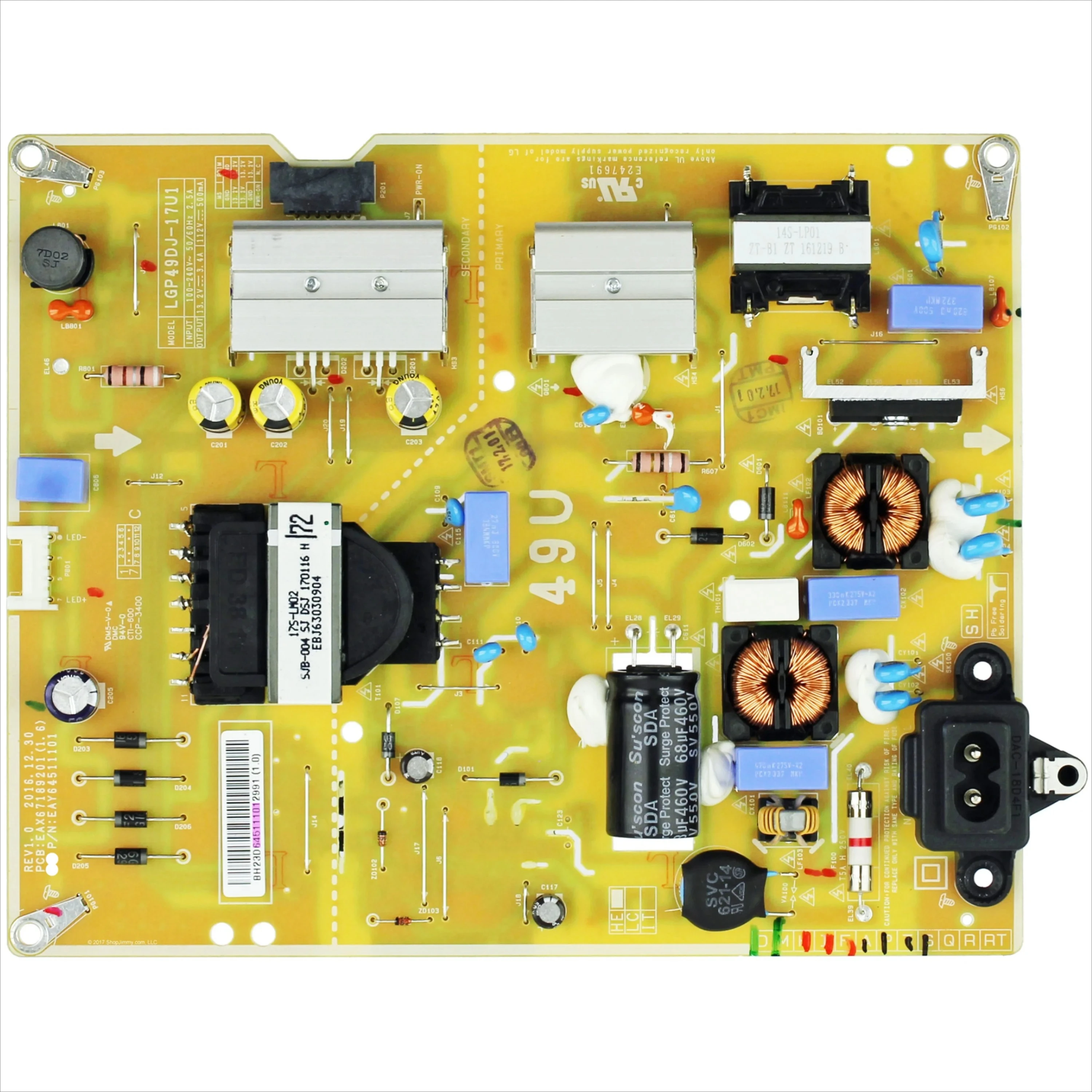 EAX67189201 EAY64511101 LGP49DJ-17U1 Placa de alimentación para LG 49UJ6300-UA 49UK6090PUA 49UK6300PUE 49UK6200PUA 49UT640S0-UA