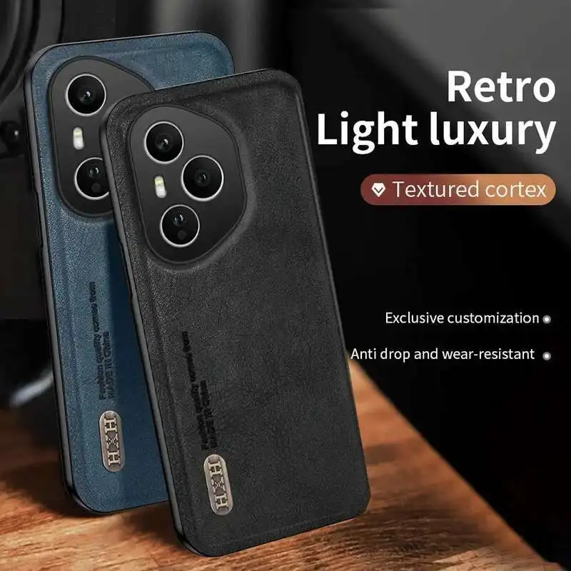 Funda para Honor 400 Pro 400Lite, cubierta protectora de lente magnética de cuero de lujo con luz Retro para Huawei Honor 400 Pro 400Pro - imagen 3