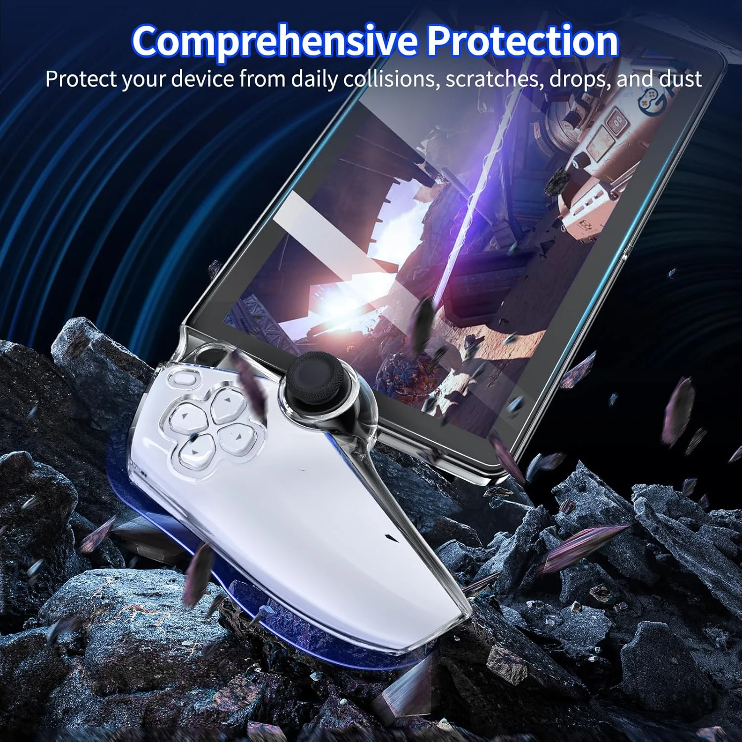 Funda protectora de cristal para PlayStation Portal, accesorios, funda protectora transparente para PC, funda protectora para reproductor remoto PS Portal - imagen 3