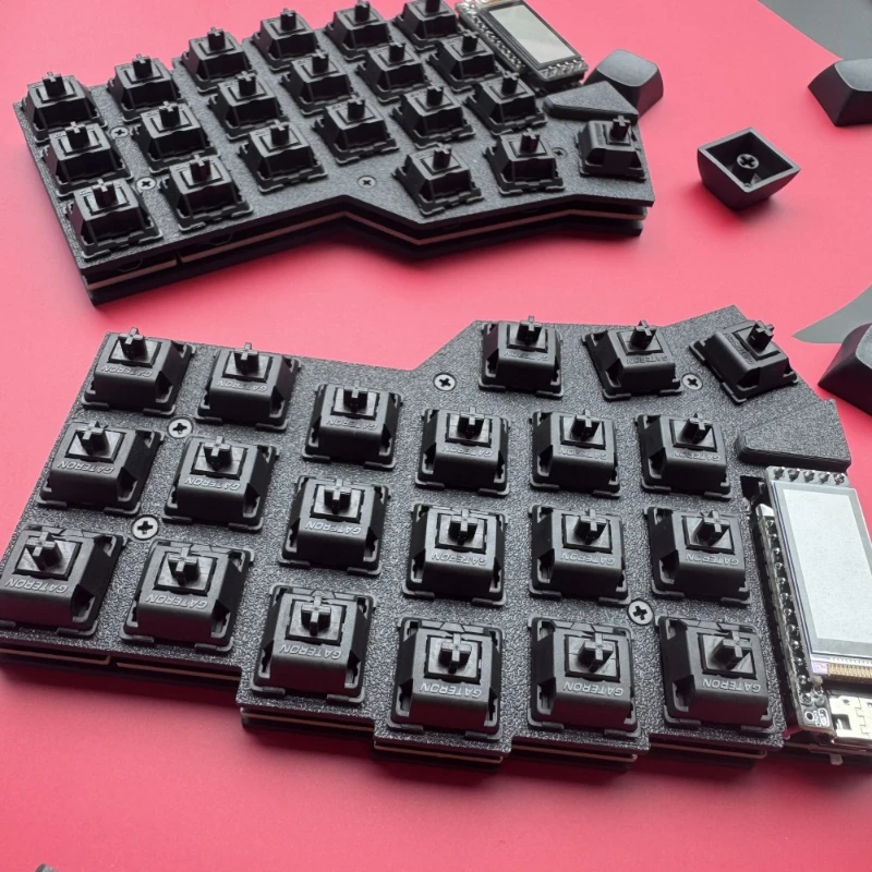 Corne Mini 3X6 Teclado mecánico dividido personalizado Zmk Bluetooth pantalla de vista agradable interruptor MX inalámbrico teclado dividido ergonómico - imagen 4