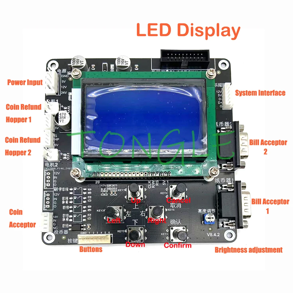 Placa base automática del cambiador de cajero automático de monedas de intercambio de billetes de billetes para máquinas expendedoras de arcade, compatible con el desarrollo personalizado - imagen 3