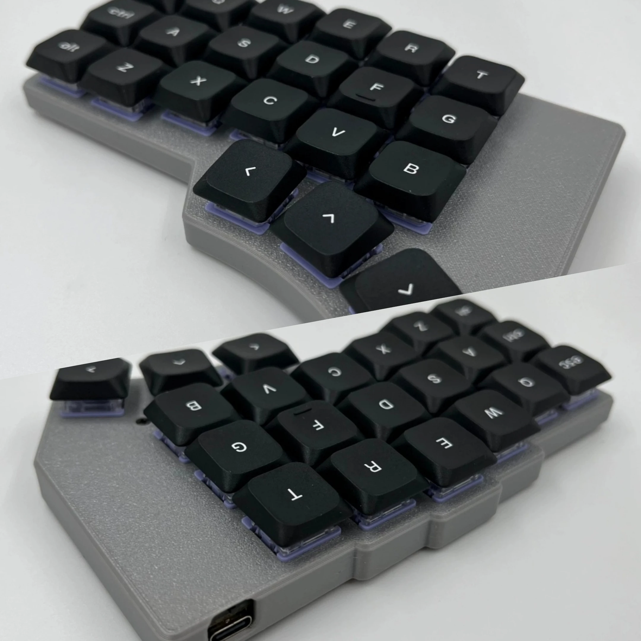 Teclado Bluetooth Corne Split sin interruptor Gateron Rgb perfil bajo intercambio en caliente Teclado mecánico dividido mano izquierda derecha Nrf52840