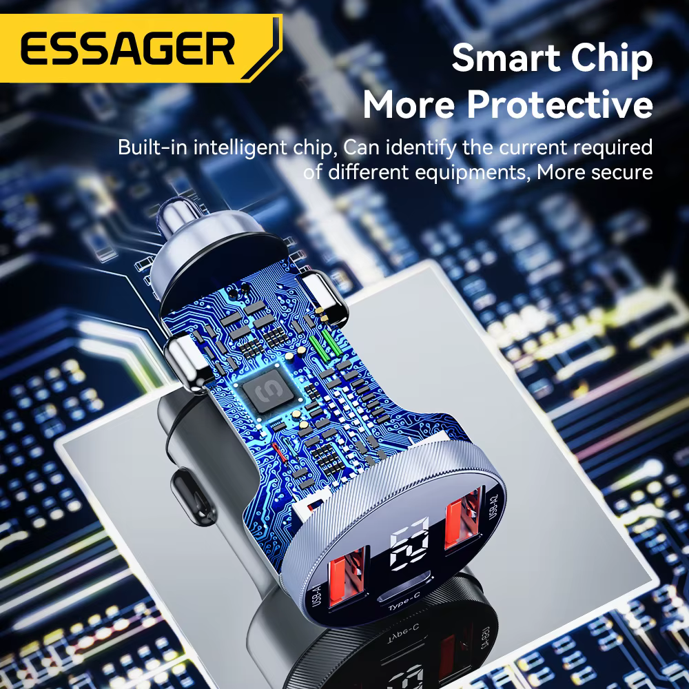 Essager Cargador Coche USB-C PD 80W Carga Rápida - imagen 3