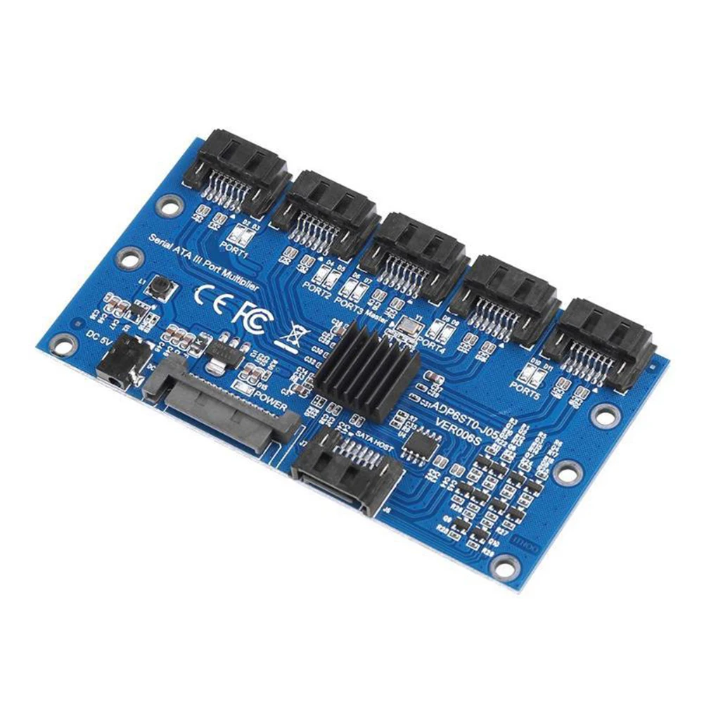 Tarjeta de expansión SATA de 1 a 5 puertos, placa base SATA3.0, adaptador de concentrador de tarjeta elevadora de 6Gbps - imagen 5