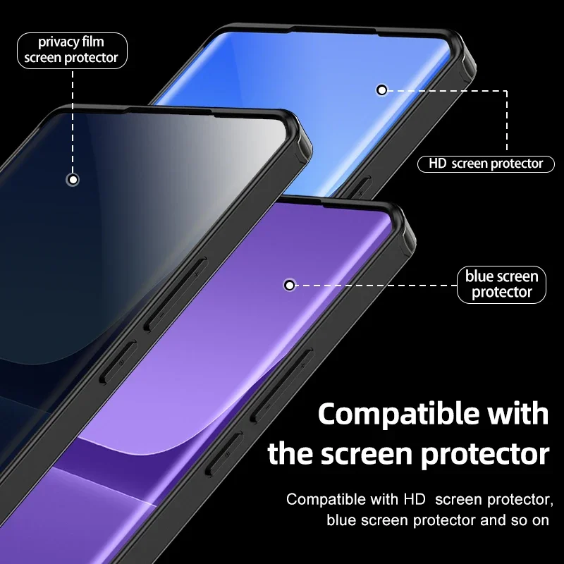 Para Xiaomi Mi 15 Ultra cuatro esquinas armadura funda a prueba de golpes para Mi 15Ultra 15 Pro 14 Ultra 14Pro cubierta protectora mate de PC dura - imagen 4