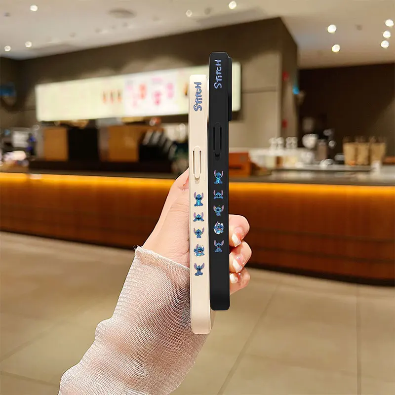 Funda de teléfono Disney Super Cute Stitch para Oneplus Nord 3 2 9R 9 8T 8 7 7T Pro 6 5G cubierta de silicona líquida con correa de mano - imagen 4