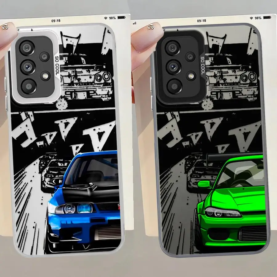 Funda de coche de deriva japonesa para Samsung, carcasa suave para Galaxy A12 A24 A25 A16 A34 A32 A15 A13 A22 A14 A23