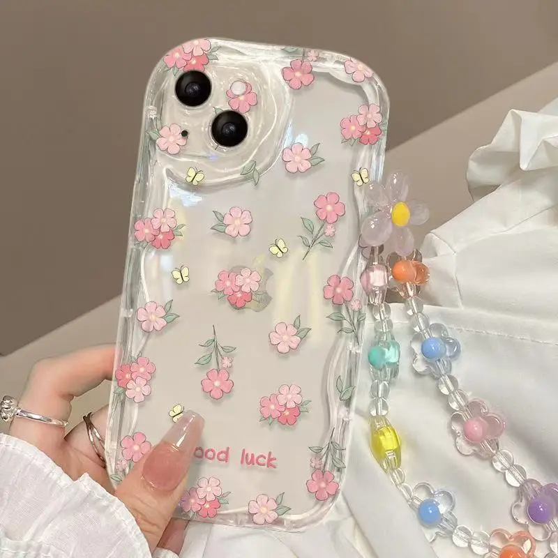Funda con flor de mariposa para Huawei P30 P40 Lite Nova Y7A 13 7i 9 11 7 12 10 SE Y70 Y90 Pura 70 Pro 5T Y9S Y9 Prime cubierta de cadena - imagen 5
