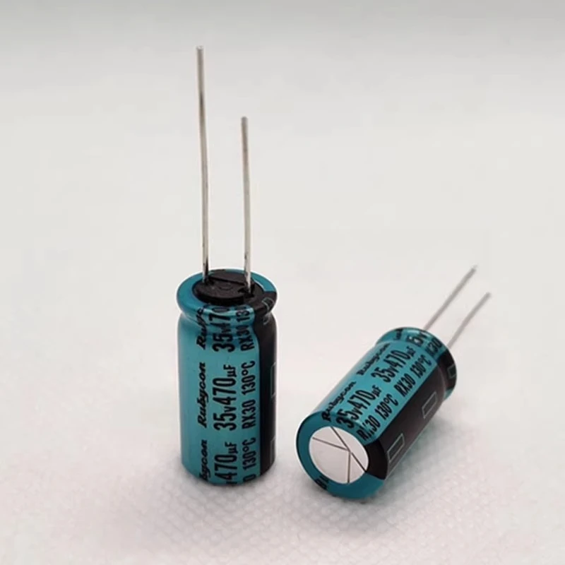 5 uds/20 piezas Uds Rubycon RX30 serie 35V470uF 10x20mm resistente a altas temperaturas 470uF/35V 130 grados condensador electrolítico - imagen 3