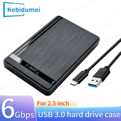 Caja HDD y SSD 2,5" SATA a USB 3,0 – 5 Gbps UASP con Cable Incluido