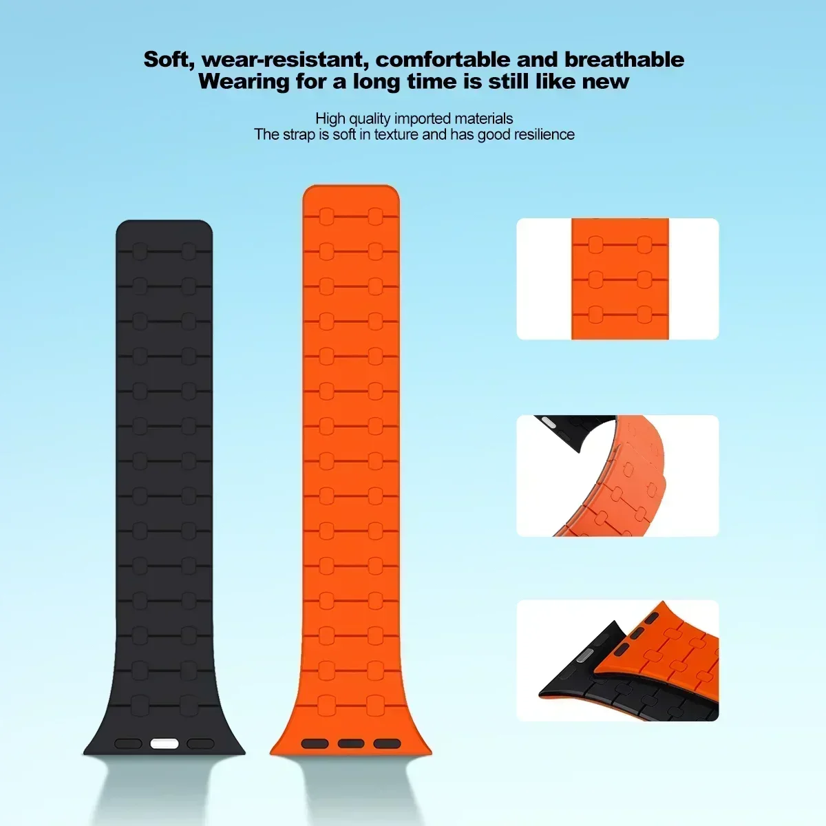 Funda de TPU + correa de silicona magnética para Apple Watch Band Ultra 2 49mm 45mm 44mm 41mm pulsera para Iwatch Series 9 8 7 cubierta + banda - imagen 4