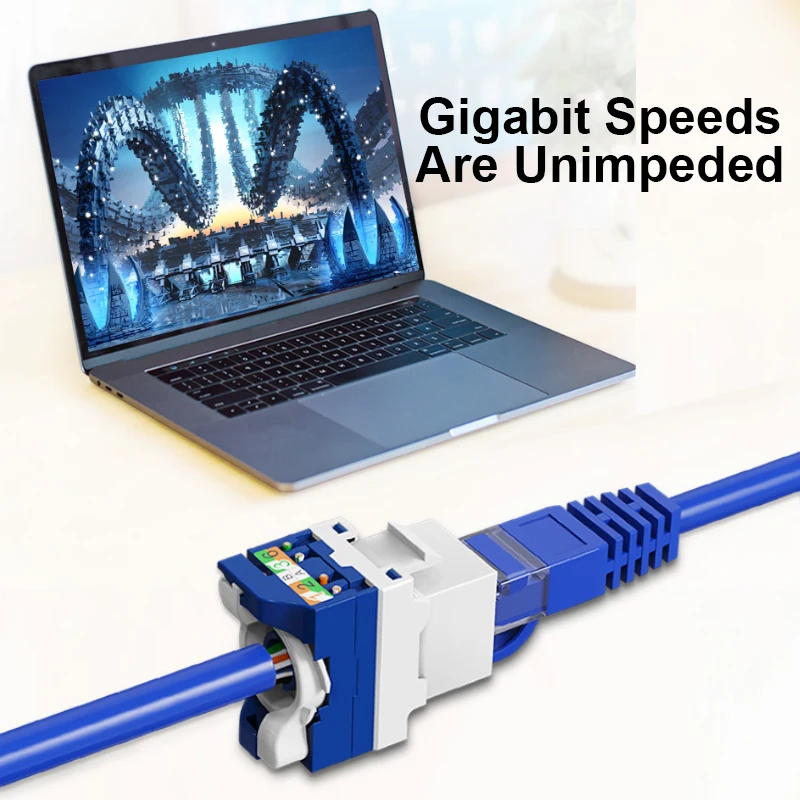 Conector Keystone RJ45, herramienta CAT6 CAT5E CAT6A, adaptador de módulo de autobloqueo libre, sin acopladores de herramientas perforadoras - imagen 2