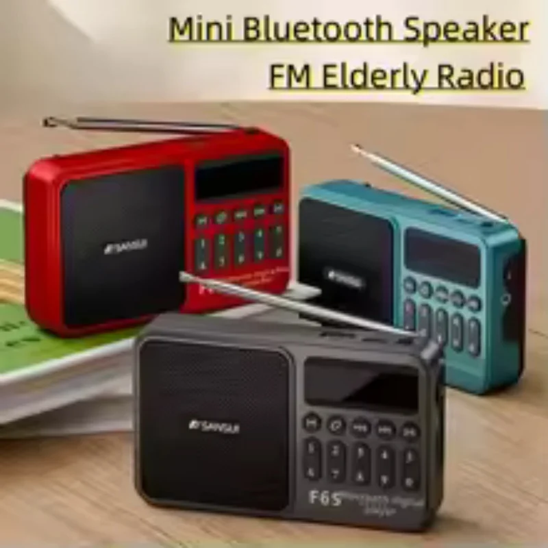 SANSUI F65 Altavoces Bluetooth inalámbricos portátiles Radio FM Subwoofer HI-FI para exteriores Admite salida de auriculares Unidad USB Tarjeta TF AUX - imagen 2