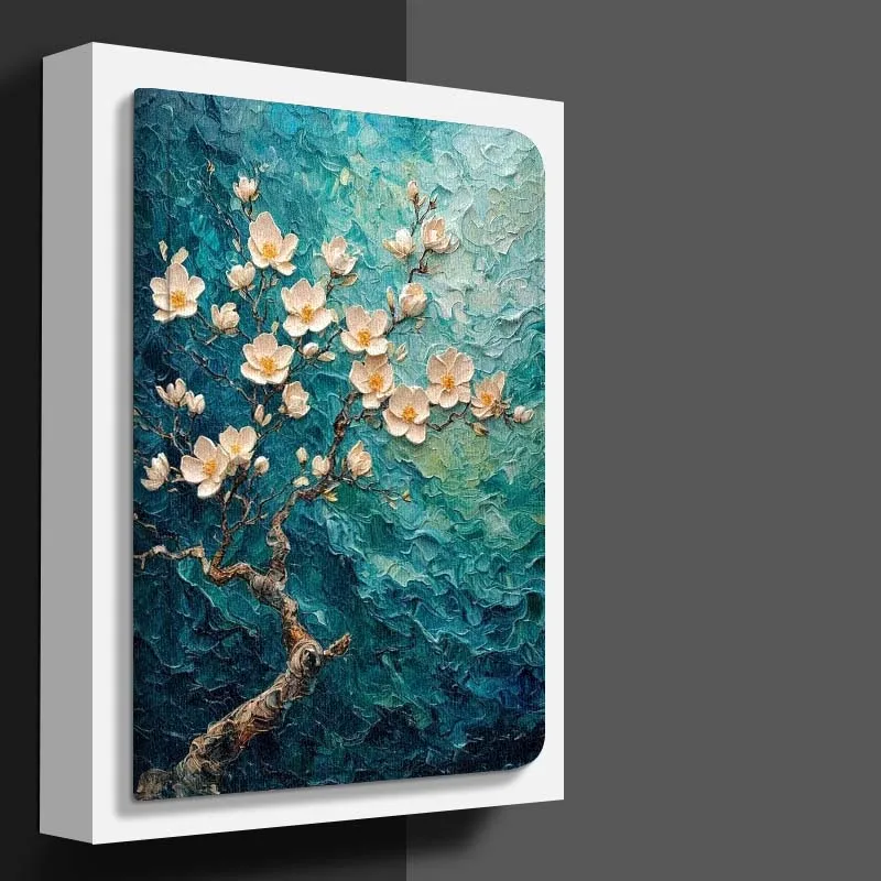 Diseño artístico pintura al óleo de flores para Huawei MediaPad MatePad Air M6 M5 M2 T10s T5 C5e 10 11 12X10,8 SE Pro funda para tableta - imagen 5