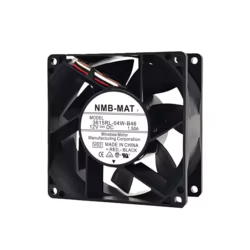 NMB 3615RL-04W-B46 Ventilador de refrigeración CC resistente al agua de 9 cm (92 mm), 12 V 1,50 A, alto flujo de aire, motor de larga duración para inversores, industrial