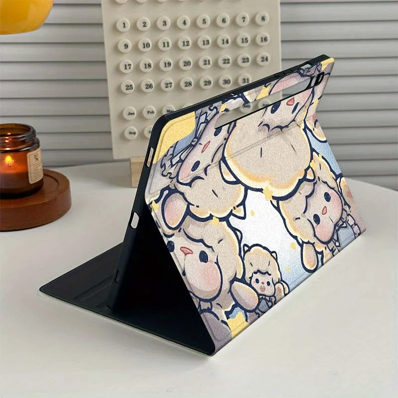Lindo conejo y cordero de dibujos animados para Samsung Galaxy Tab S7 S8 S9 S10 11 12,4 13,1 FE Plus Lite pulgadas funda para tableta - imagen 3