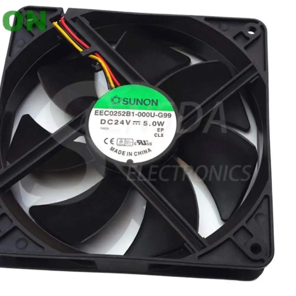 Sunon EEC0252B1-000U-G99 24V 5W 12025 12CM 120 mm Ventilador de refrigeración, alto flujo de aire para servidores, fuente de alimentación y uso industrial - imagen 2
