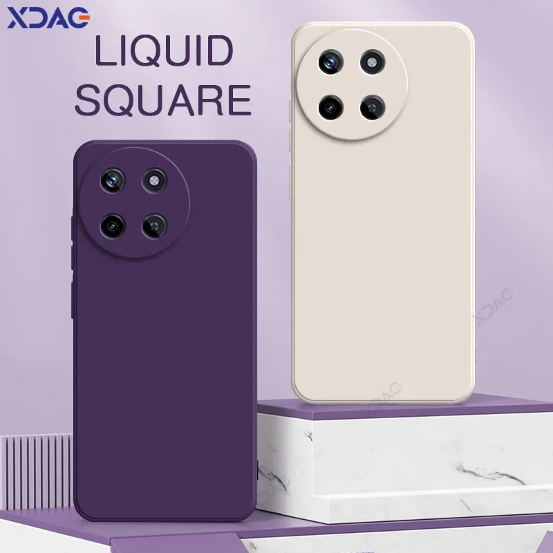 Funda de lujo para teléfonos móviles de doble capa para Realme 11 4G 6,4 "G99 protección de cámara Realme11 RMX3636 funda de silicona líquida cuadrada suave - imagen 2