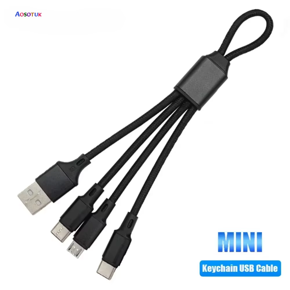 Cable 3 en 1 Carga Rápida USB-C, Lightning y Micro-USB