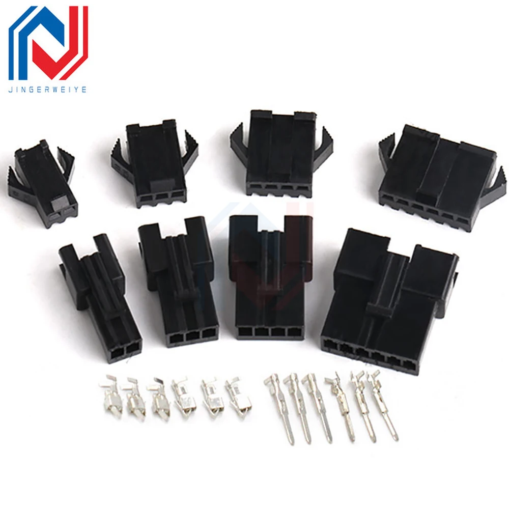 Juego de conectores macho y hembra Sm2.54mm, conector 2P/3P/4P/5P/6P/7P/10P, conector de terminal macho/hembra, Terminal de cableado de carcasa de goma - imagen 2