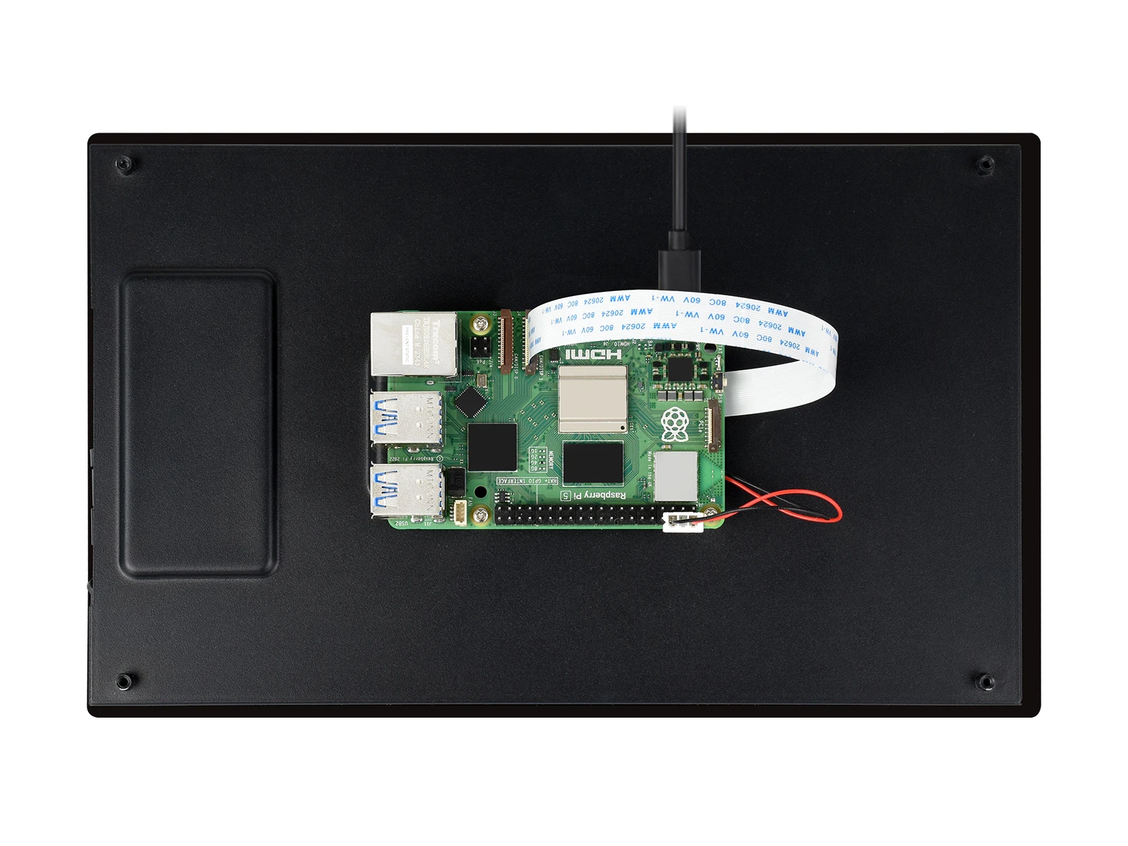 Raspberry Pi Pantalla táctil DSI de 10,1": 720x1280 IPS, capacitiva de 10 puntos con vidrio templado duradero - imagen 3