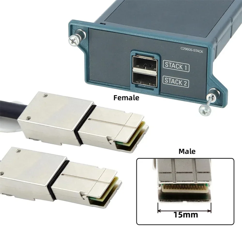 Cable confiable SAS HD 32P 2960 para interruptores de apilamiento de servidor Cisco CAB-STACK-E FlexStack - 1m/2m/3m - imagen 3