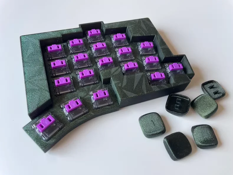 TOTEM-teclado inalámbrico dividido, modo Dual, Bluetooth, perfil bajo, intercambiable en caliente, Zmk, teclado dividido ergonómico personalizado - imagen 3