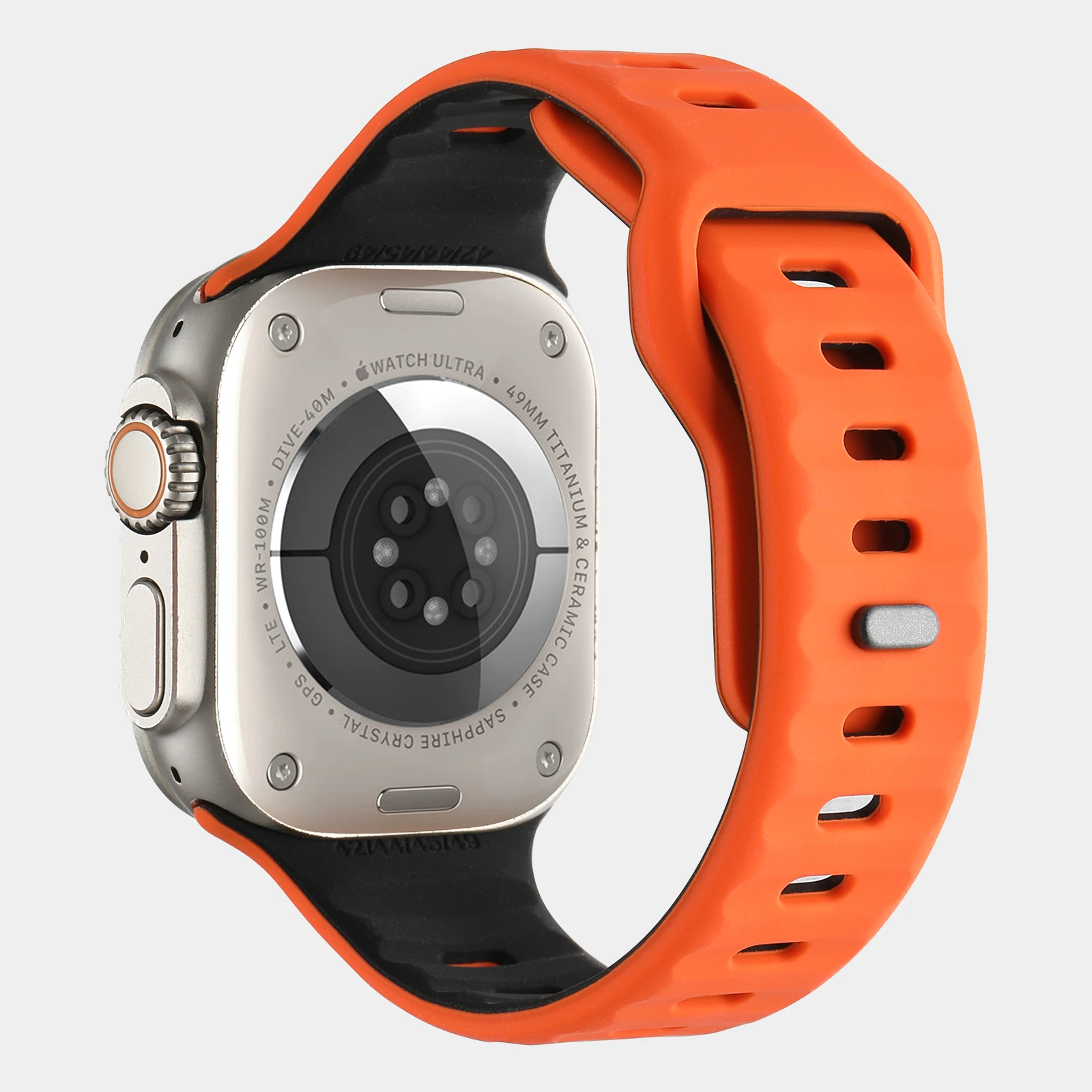 Correa deportiva de silicona para Apple Watch, Correa de 44mm, 45mm, 42mm y 46mm, serie iWatch 10 9 8 7 6 SE 5 4 Ultra 2 49mm - imagen 2