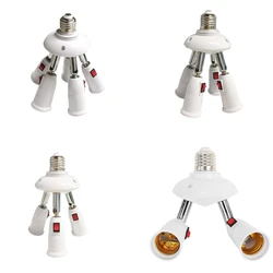 Adaptador Divisor Enchufe E27 Giratorio 360° para Bombillas LED