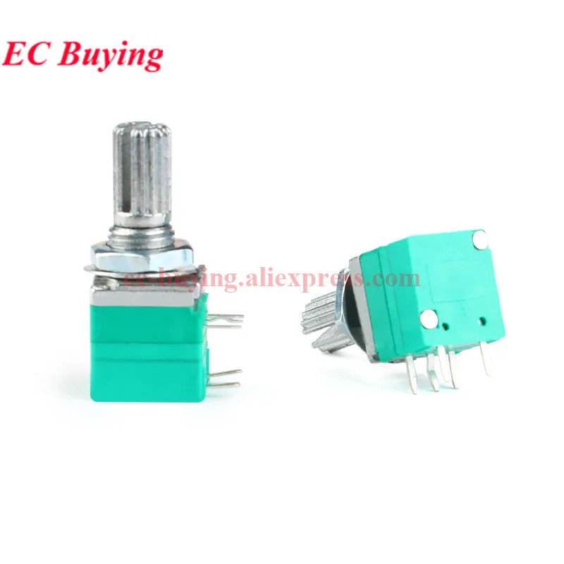1-10 Uds RV097NS único RV097GS doble 5K 10K 20K 50K 100K 500K interruptor de Audio 5PIN 8Pin eje 15mm amplificador potenciómetro de sellado - imagen 2