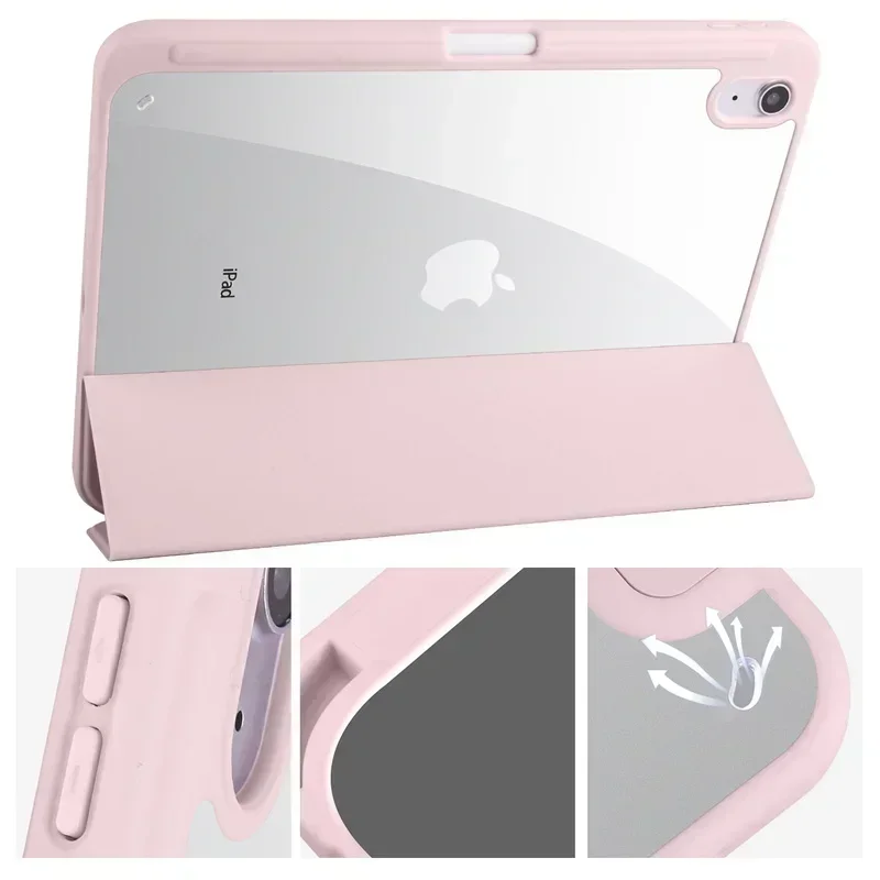 Funda Acrílica Transparente iPad Plegable con Portalápices - imagen 4
