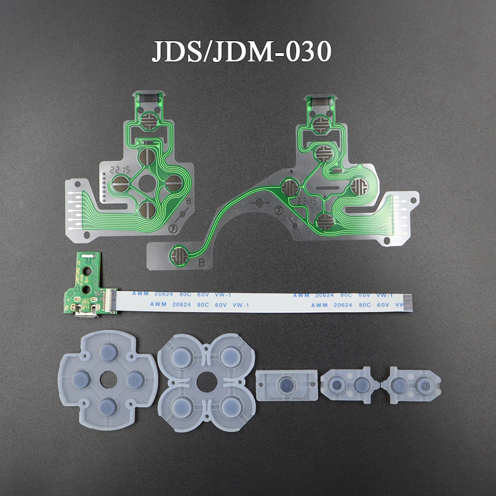 1 Juego para PS4 JDS 001 011 030 040 055 goma conductora puerto de carga USB placa de enchufe Cable de cinta flexible teclado de película conductora ﻿ - imagen 4
