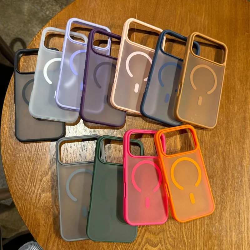 Armadura suave mate oficial para funda Magsafe para iPhone 17 Air 16 15 14 13 Pro Max Plus cubierta de parachoques de carga inalámbrica magnética - imagen 4