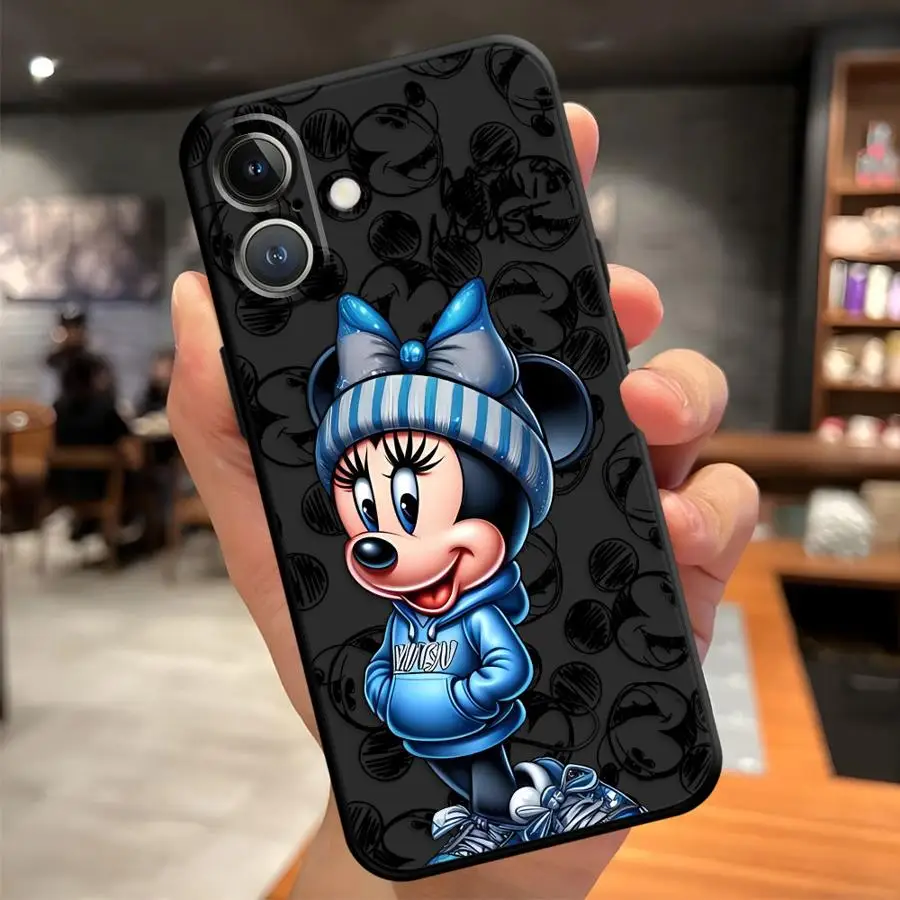 Funda de teléfono suave negra de Minnie de Disney para iPhone 15 16 14 Plus 13 12 11 17 Pro Max 17Air 7 8 XR XS Max - imagen 5