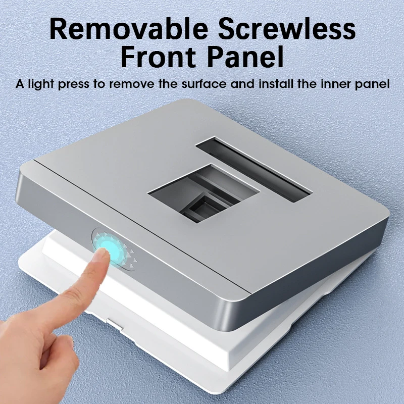 ZoeRax Placa de pared Keystone de 1/2 puertos 86 Tpye, placas de pared de un solo grupo para conector Keystone RJ45 y inserciones modulares - imagen 4