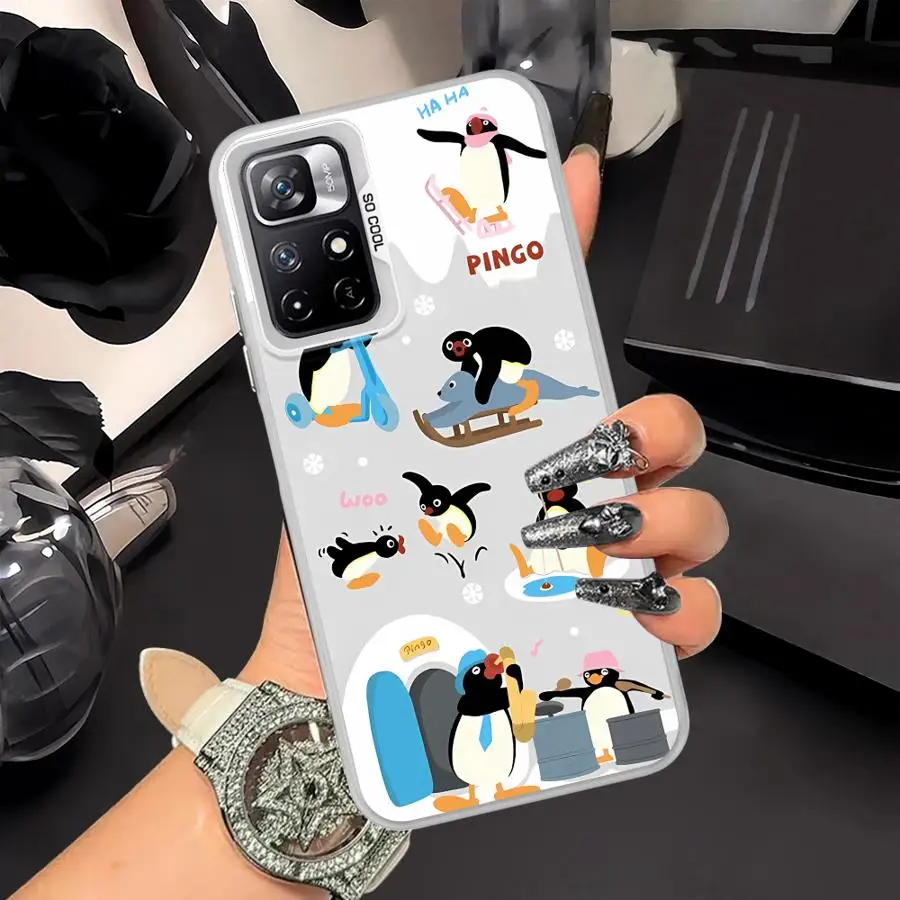 Funda P-ingu de dibujos animados de invierno y nieve para Xiaomi Mi 12T Pro 11 Lite 13T, funda trasera para teléfono - imagen 2