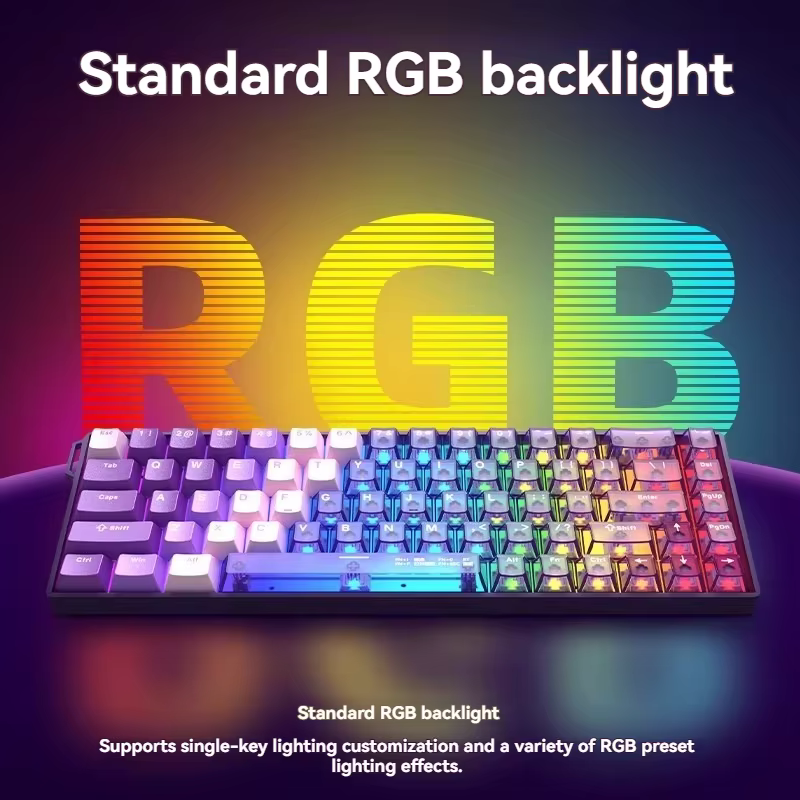 KZZI G68 SE V2 Teclado mecánico de eje magnético personalizado con cable RGB intercambio en caliente 8000 tasa de retorno teclado de oficina para juegos de deportes electrónicos - imagen 4