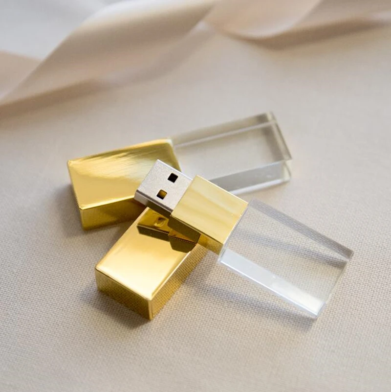 ¡Tarifa de logotipo gratis! Unidad de memoria flash usb 2,0 de cristal rosa de oro rosa elegante, nuevo, envío en 24 horas - imagen 4