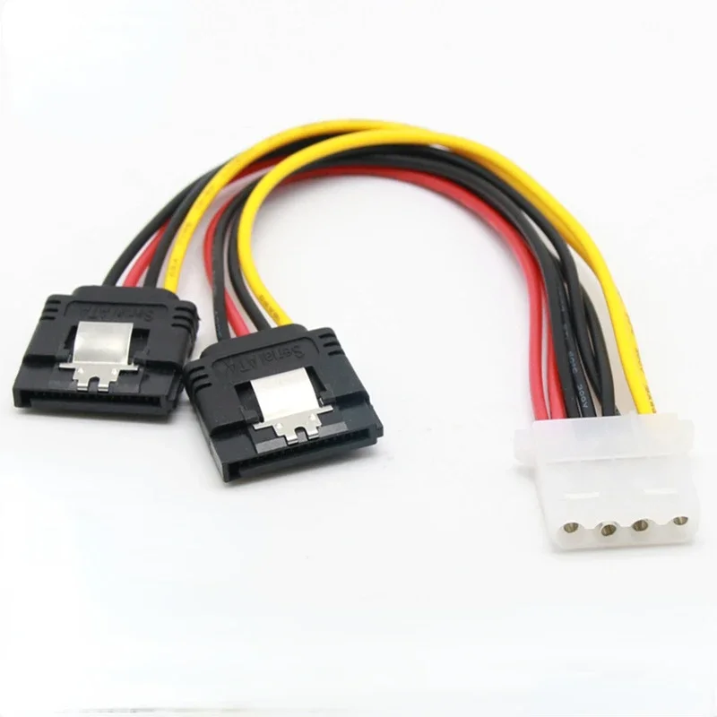 1x IDE 4 pines Molex macho de alimentación a 2x IDE 4 pines hembra Y divisor adaptador de extensión Cable conector 22cm - imagen 4
