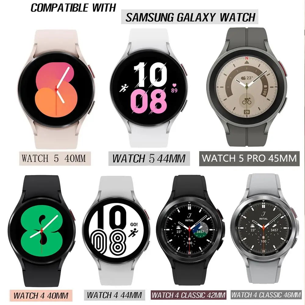 Correa para Samsung Galaxy Watch 7 6 5 4 44mm 40mm/6 pulsera clásica de 47mm pulsera de silicona de 20mm Galaxy Watch 5 pro 45mm - imagen 5